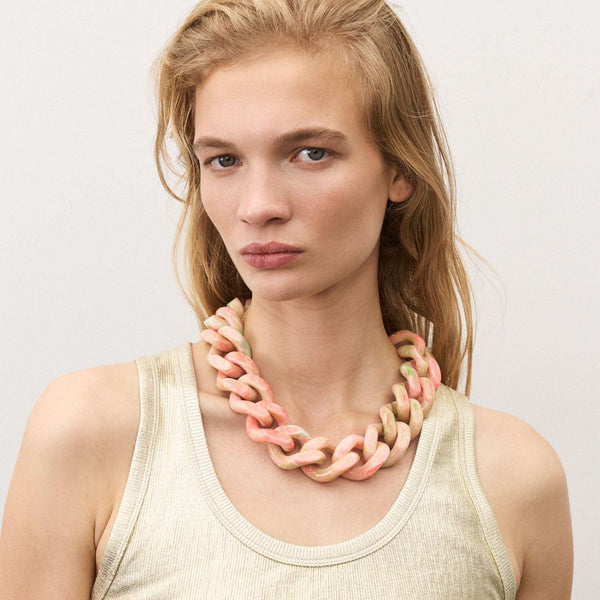 Vanessa Baroni Big Flat Chain Summer Vibe Necklace