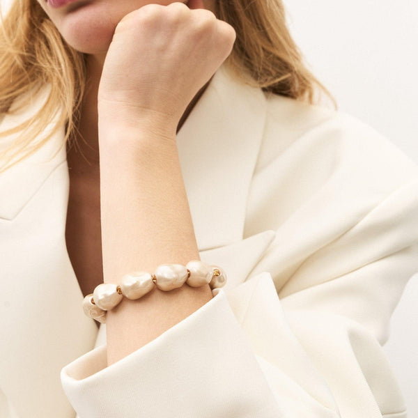 Vanessa Baroni Organic Champagne Pearl Bracelet