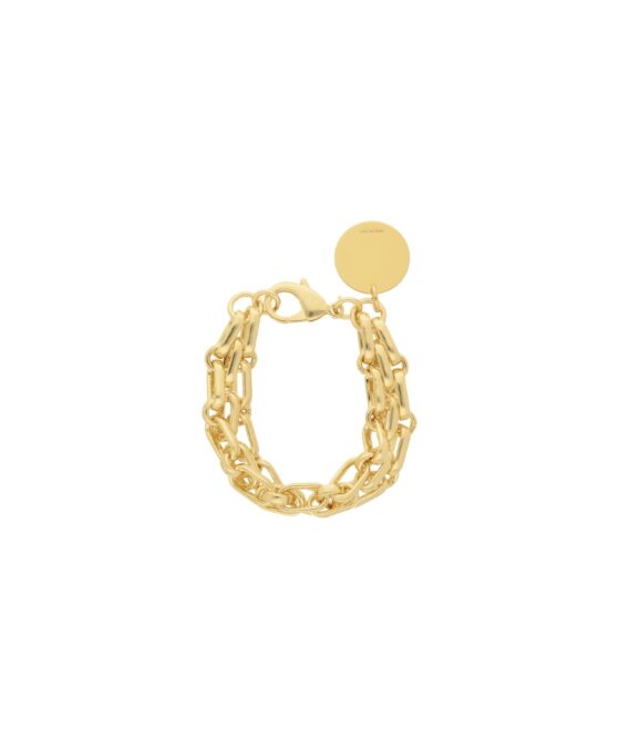 Vanessa Baroni Gold Three Layered Bracelet