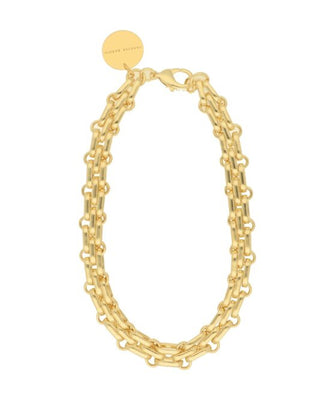 Vanessa Baroni Gold Three Layered Necklace