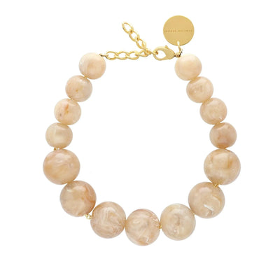 Vanessa Baroni Beads Honey Marble Necklace