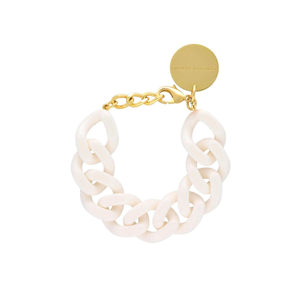 Vanessa Baroni Flat Chain Off White Bracelet