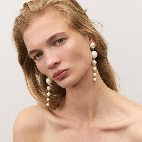 Vanessa Baroni Waterfall Pearl Earring