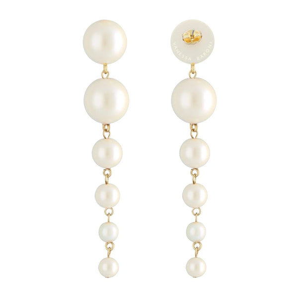 Vanessa Baroni Waterfall Pearl Earring