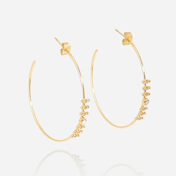 Zag Bijoux Agatha Hoop Earrings