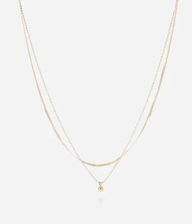 Zag Bijoux Malargue Gold Double Necklace