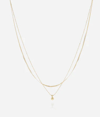 Zag Bijoux Malargue Gold Double Necklace