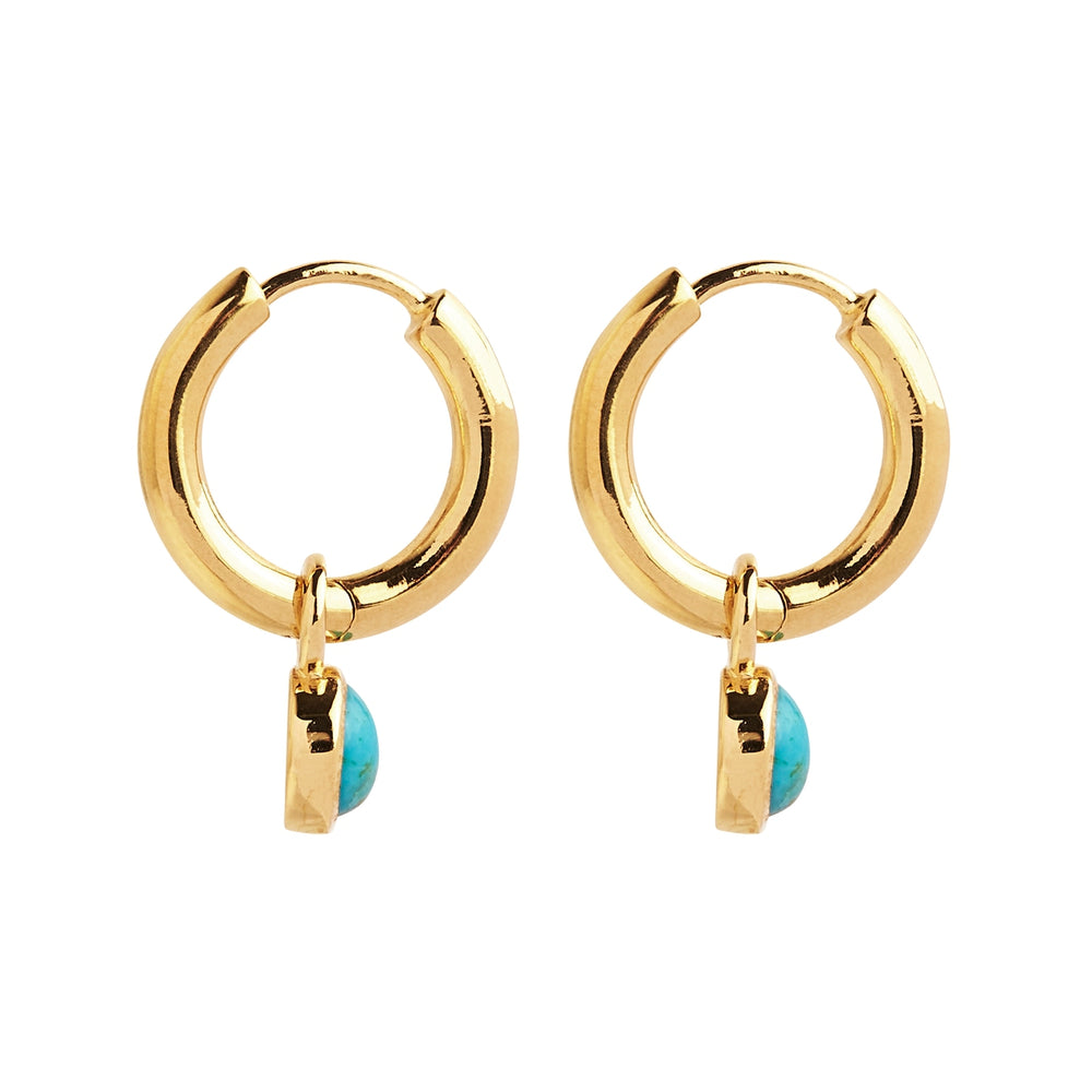 Najo Heavenly Turquoise Gold Earrings