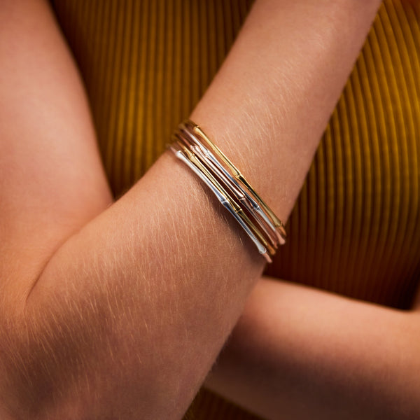 Najo Bamboo Silver Bangle