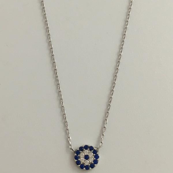 Gammie Sterling Silver Fine Link Eye Of Protection Necklace. - Gammies - Jewellery - Paloma + Co Adelaide Boutique