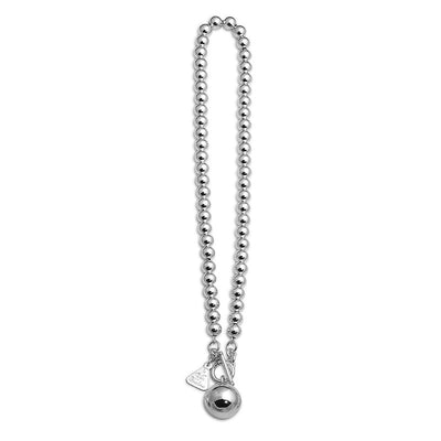 Von Treskow SILVER 8MM BALL NECKLACE WITH CHIME BALL  (50CM Chain) - Von Treskow - Jewellery - Paloma + Co Adelaide Boutique