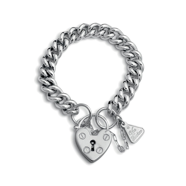 Von Treskow Sterling SILVER SMALL MAMA HEART PADLOCK BRACELET - Von Treskow - Jewellery - Paloma + Co Adelaide Boutique