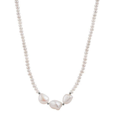 Bianc Aphrodite Pearl Silver Necklace