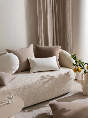 L&M Home Etro Almond Velvet and Linen Cushion