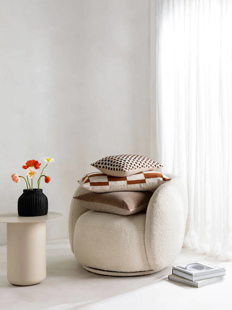 L&M Home Etro Almond Velvet and Linen Cushion