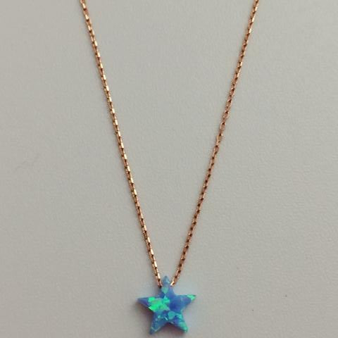 Gammie Opal Star Fine Chain Rose Gold Plated Necklace - Gammies - Jewellery - Paloma + Co Adelaide Boutique