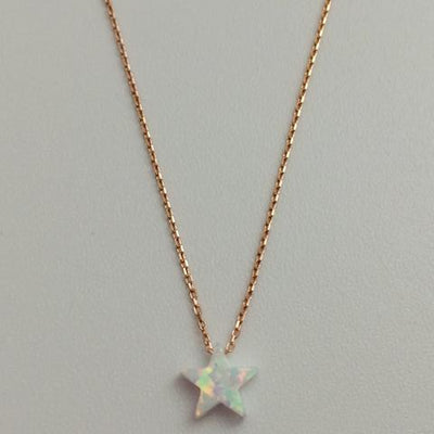 Gammie Opal Star Fine Chain Rose Gold Plated Necklace - Gammies - Jewellery - Paloma + Co Adelaide Boutique