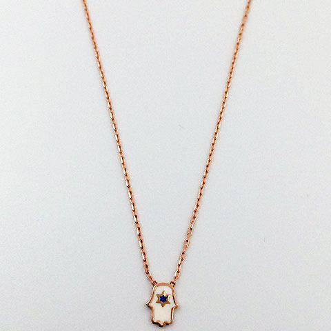 Gammie Hamsa Hand Enamel Fine Chain Necklace - Gammies - Jewellery - Paloma + Co Adelaide Boutique