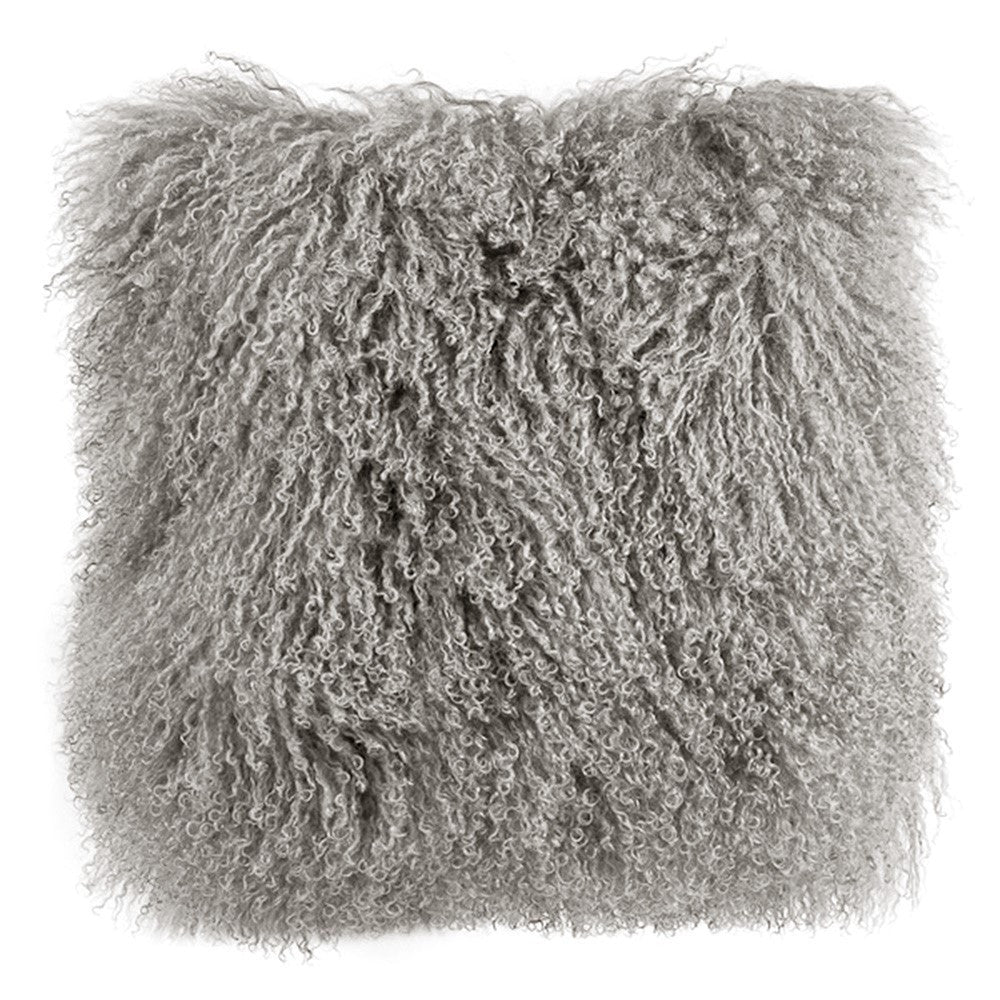 Tibetan Mongolian Wool Cushion Grey - Darcy and Duke - Homeware - Paloma + Co Adelaide Boutique