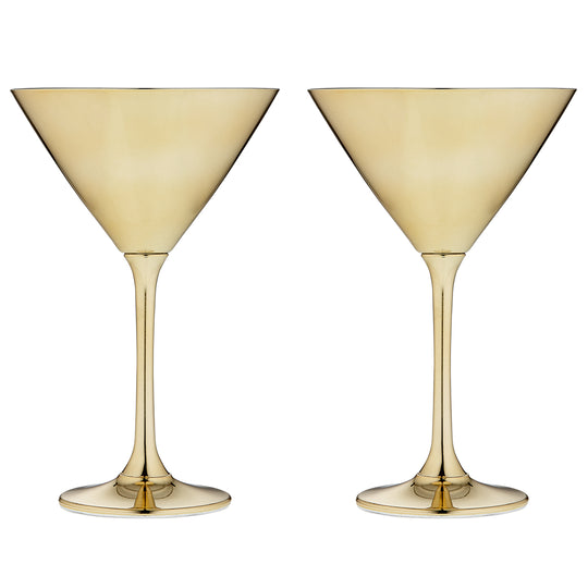 Ladelle Aurora Martini Glass Gold Set of Two