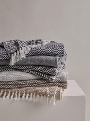 L&M Home Cashmere Copenhagen Wheat Throw