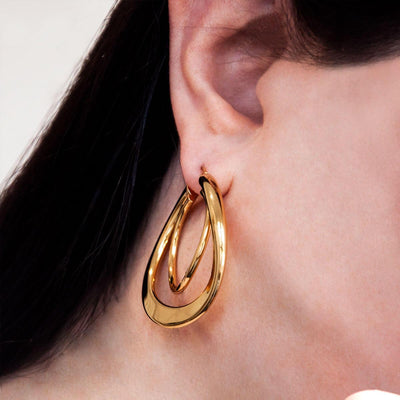 Najo Earring Strudel Yellow Gold Hoop