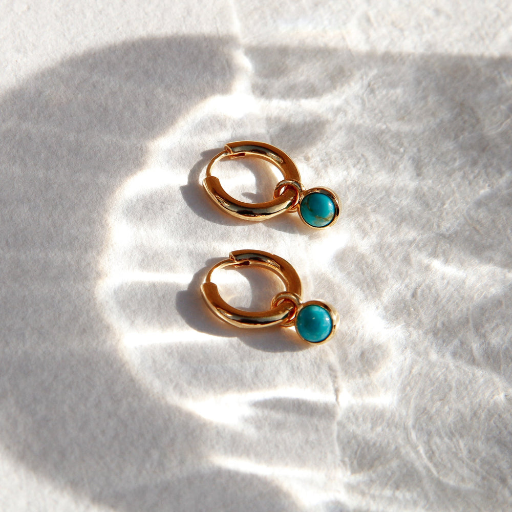 Najo Heavenly Turquoise Gold Earrings