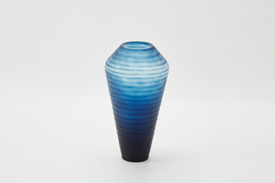 The Foundry House Tromba Vase Large Indigo