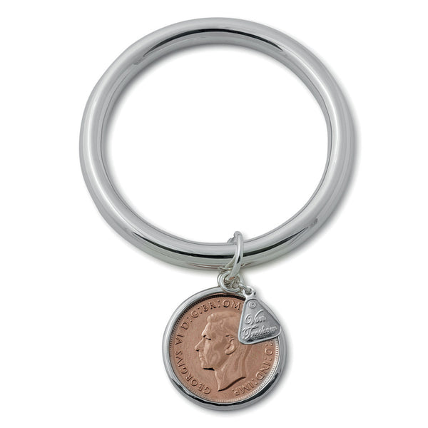 Von Treskow SILVER 8MM GOLF BANGLE WITH PENNY - Von Treskow - Jewellery - Paloma + Co Adelaide Boutique