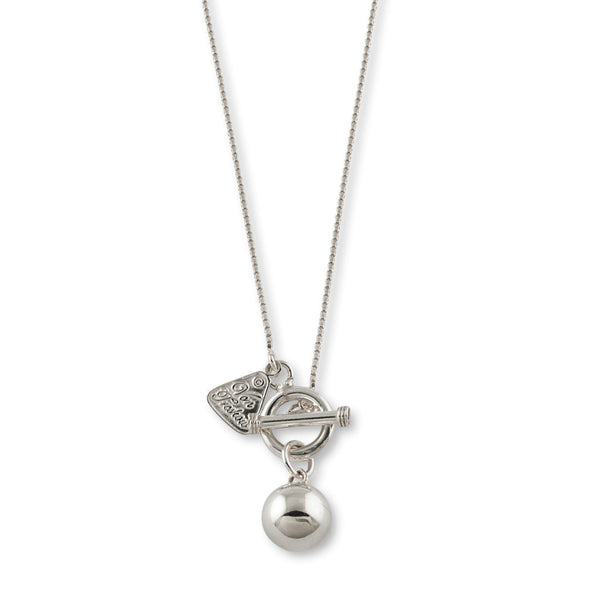 Von Treskow BOX CHAIN NECKLACE WITH SILVER BALL - Von Treskow - Jewellery - Paloma + Co Adelaide Boutique