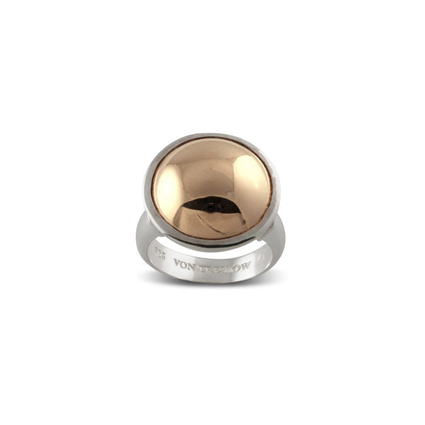 Von Treskow SILVER & YELLOW GOLD DOME RING - Von Treskow - Jewellery - Paloma + Co Adelaide Boutique