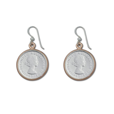 Von Treskow TWO TONE SIXPENCE EARRINGS - Von Treskow - Jewellery - Paloma + Co Adelaide Boutique